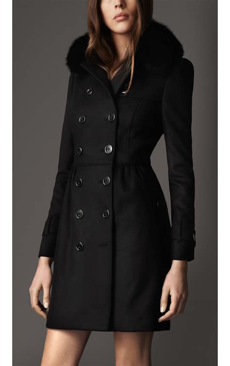 burberry trench coat fur collar